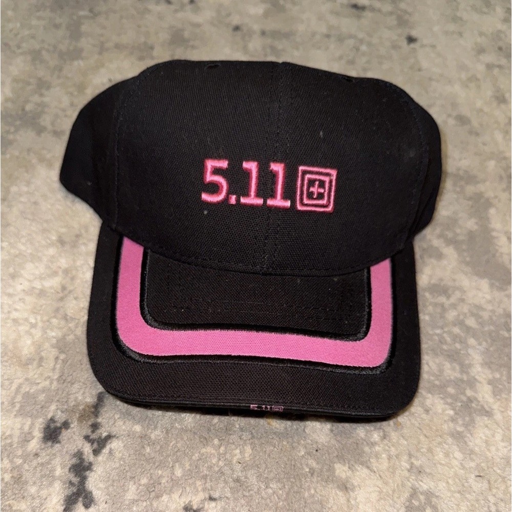 5.11 Tactical Womens Baseball Cap Hat Black Hot Pink 100% Cotton Adjustable New